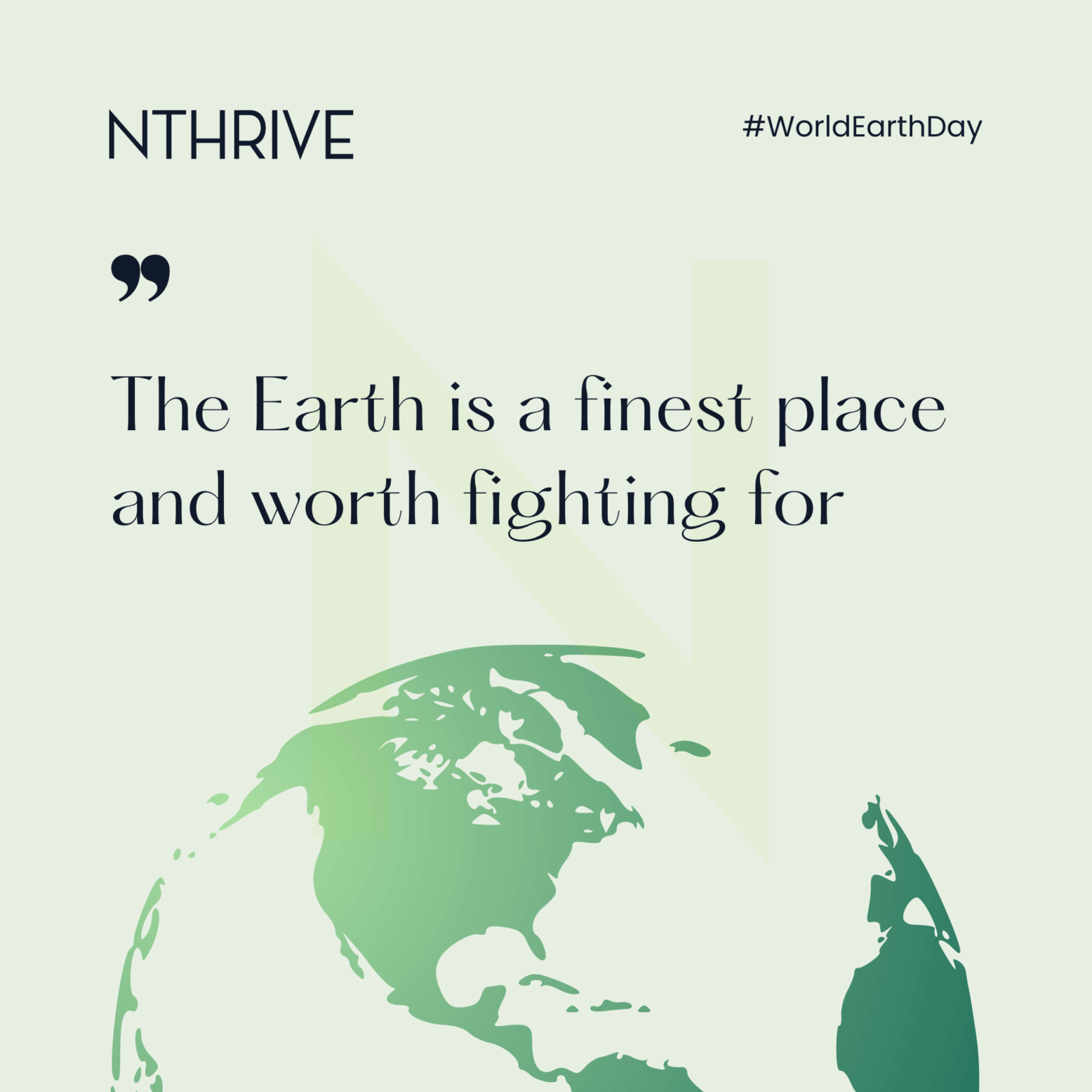 Earth Day, Nthrive Technologies